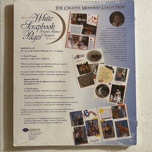 Creative Memories 8 1/2 x 11 White Scrapbook Pages